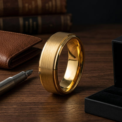 Golden Union Tungsten Ring
