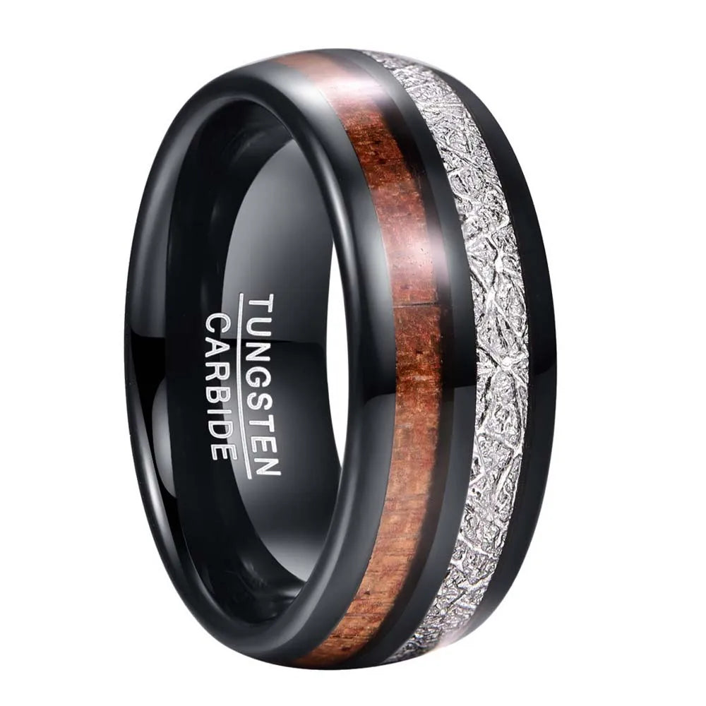 8mm Meteorite Engagement Ring