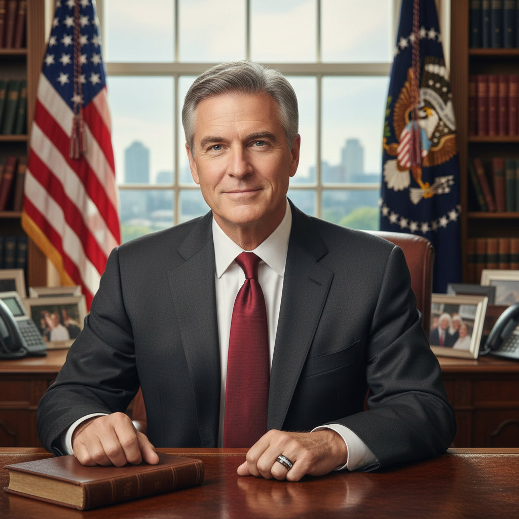 8mm Meteorite Engagement Ring