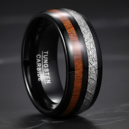 8mm Meteorite Engagement Ring