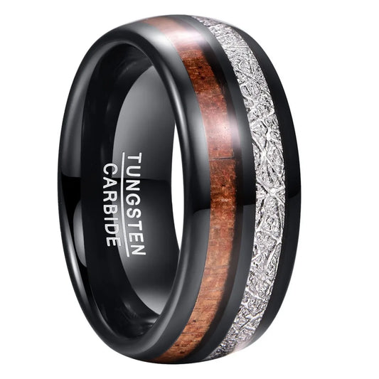 8mm Meteorite Engagement Ring