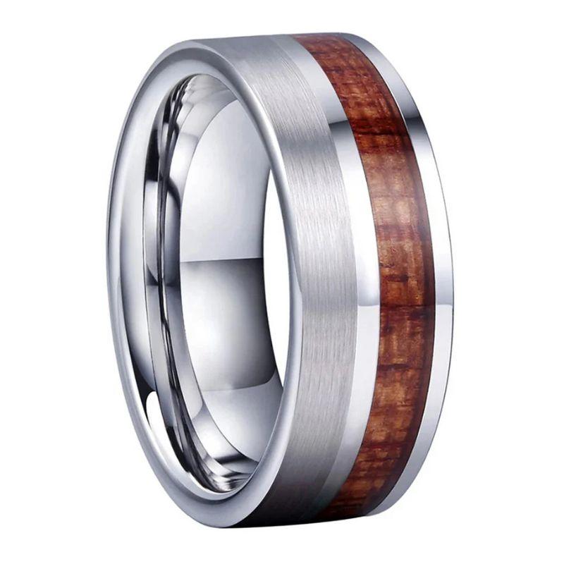 8mm_Rosewood_Tungsten_Flat_Wedding_Band