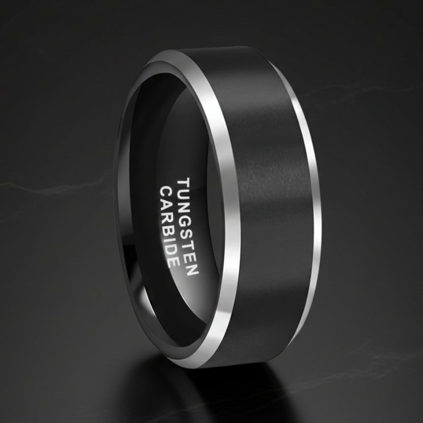 8mm Tungsten Carbide Wedding Band