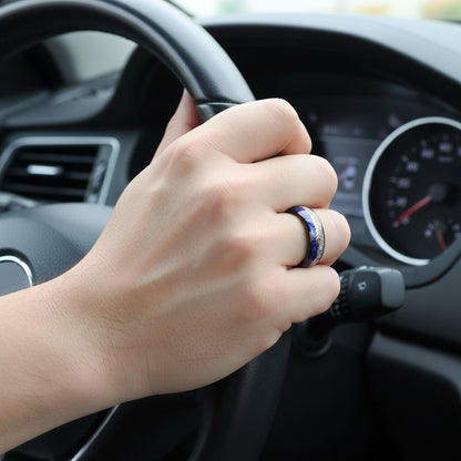 8mm_Tungsten_Ring__Meteorite__Blue_Crushed_Shell_Arrow_Inlay