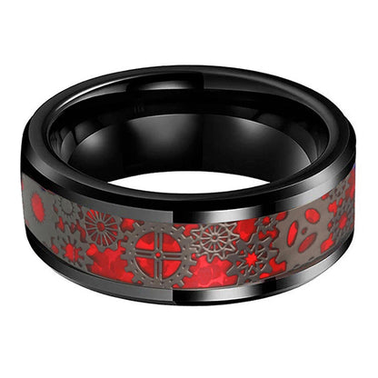 8mm Tungsten Wedding Band with "I Love You" Engraving