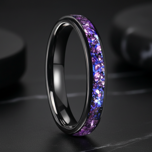 Amethyst Tungsten Ring