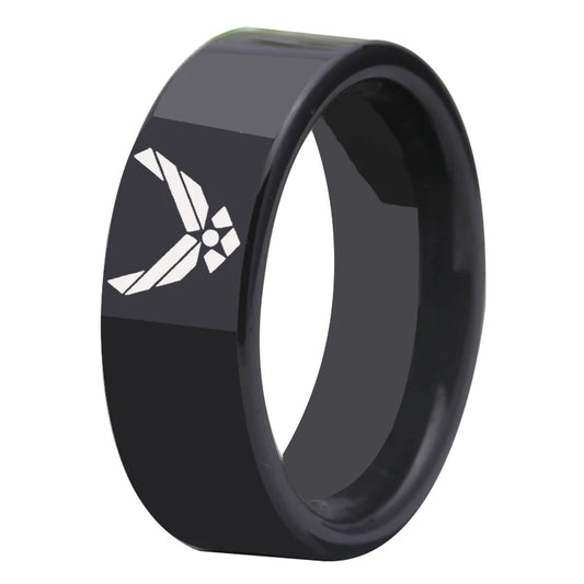 Army Air Force Design Tungsten Wedding Ring. 