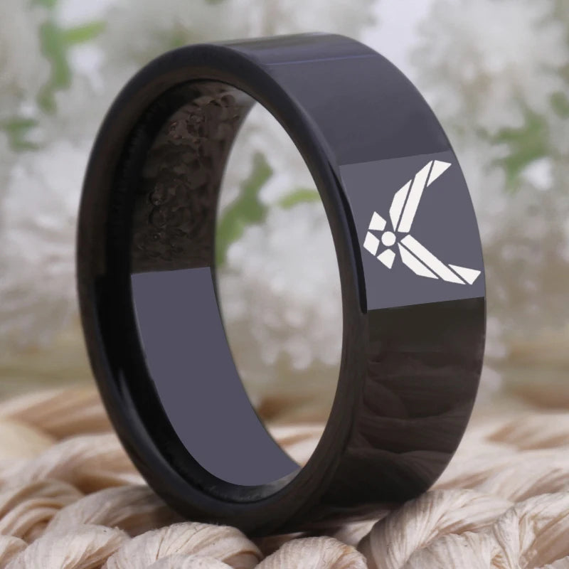 Army Air Force Design Tungsten Wedding Ring. 