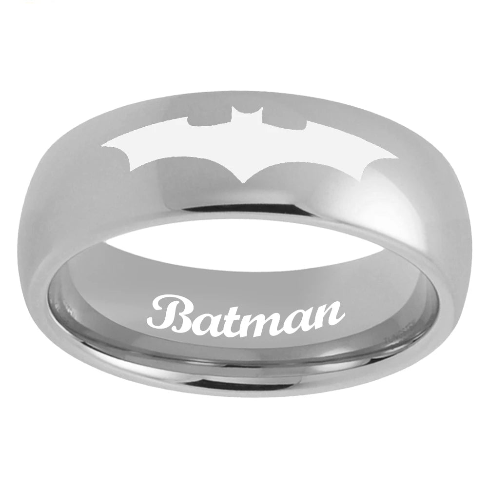 Batman Logo Tungsten Wedding Band