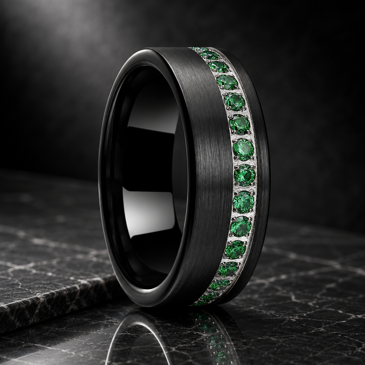Tungsten Rings with Stones