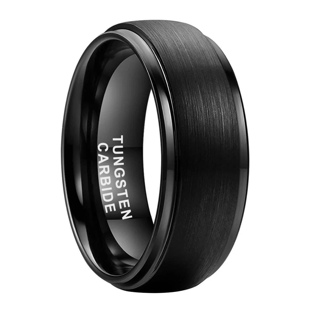Black tungsten carbide ring