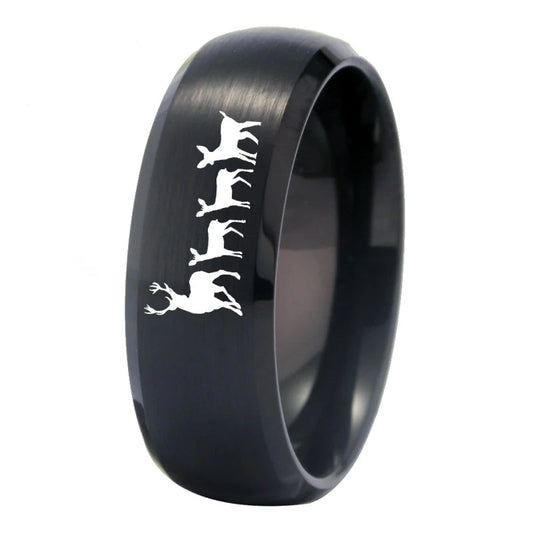 tungsten deer ring