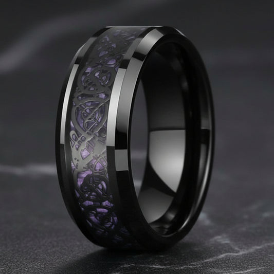 Black Tungsten Carbon Fiber Ring
