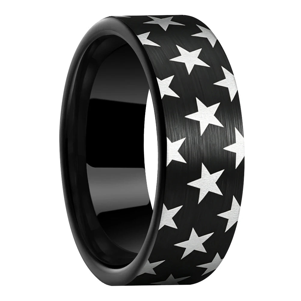 Black Fashion tungsten ring