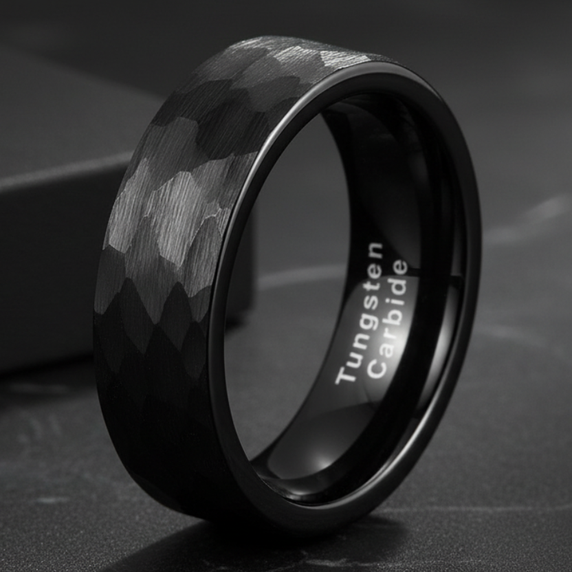 Black_Hammered_Tungsten_Ring