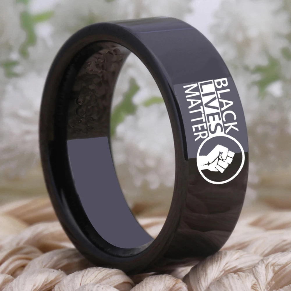 Black Lives Matter Tungsten Ring