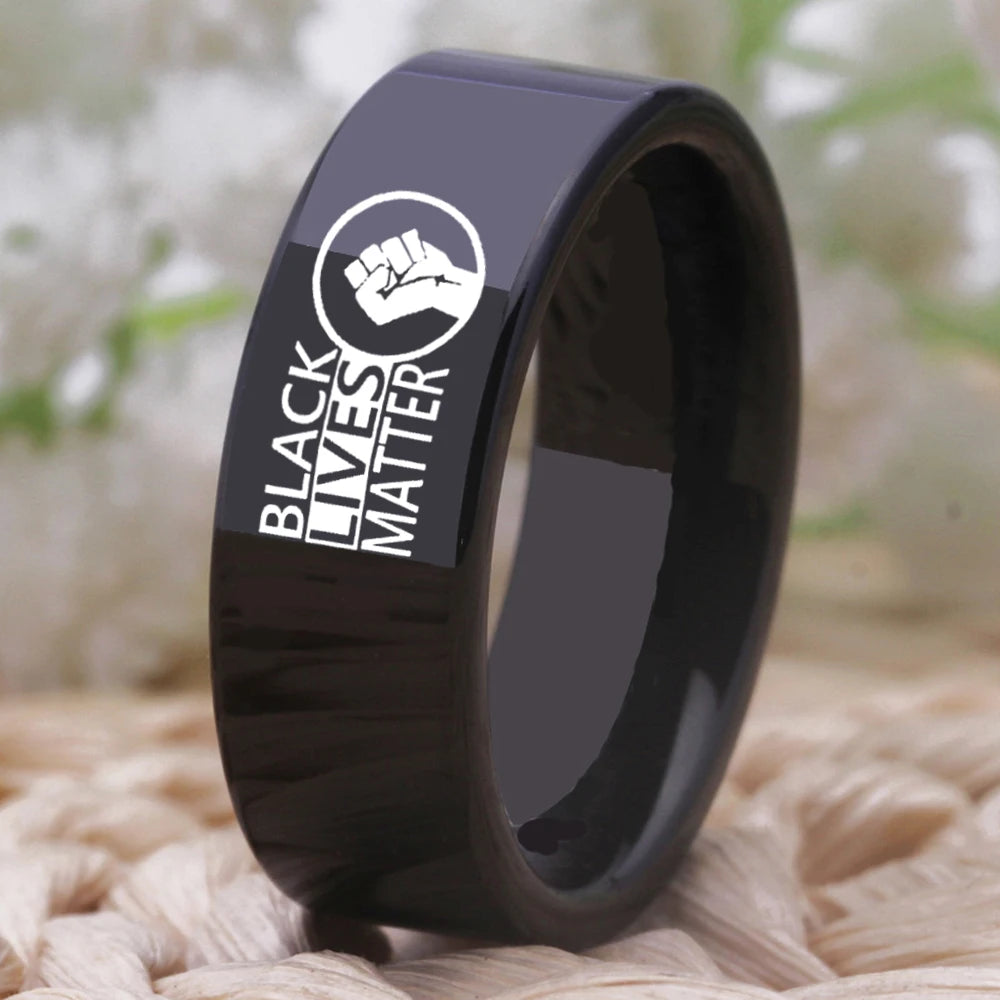 Black Lives Matter Tungsten Ring