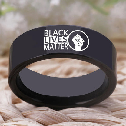 Black Lives Matter Tungsten Ring