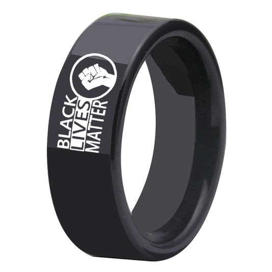 Black Lives Matter Tungsten Ring