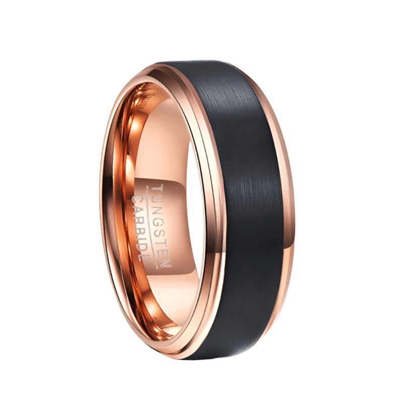 Black Rose Gold Tungsten Ring