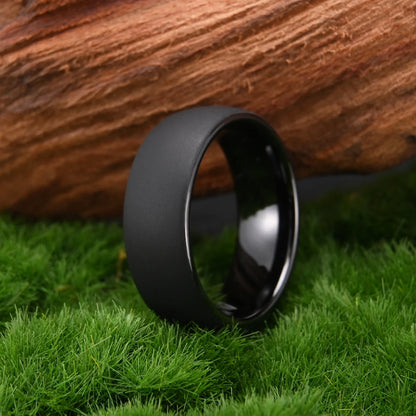 Black Tungsten Carbide Wedding Band