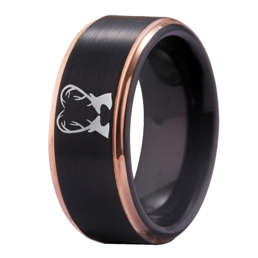 Black Tungsten Couples Ring