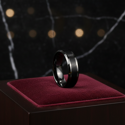 Black Tungsten Carbide Ring for Men