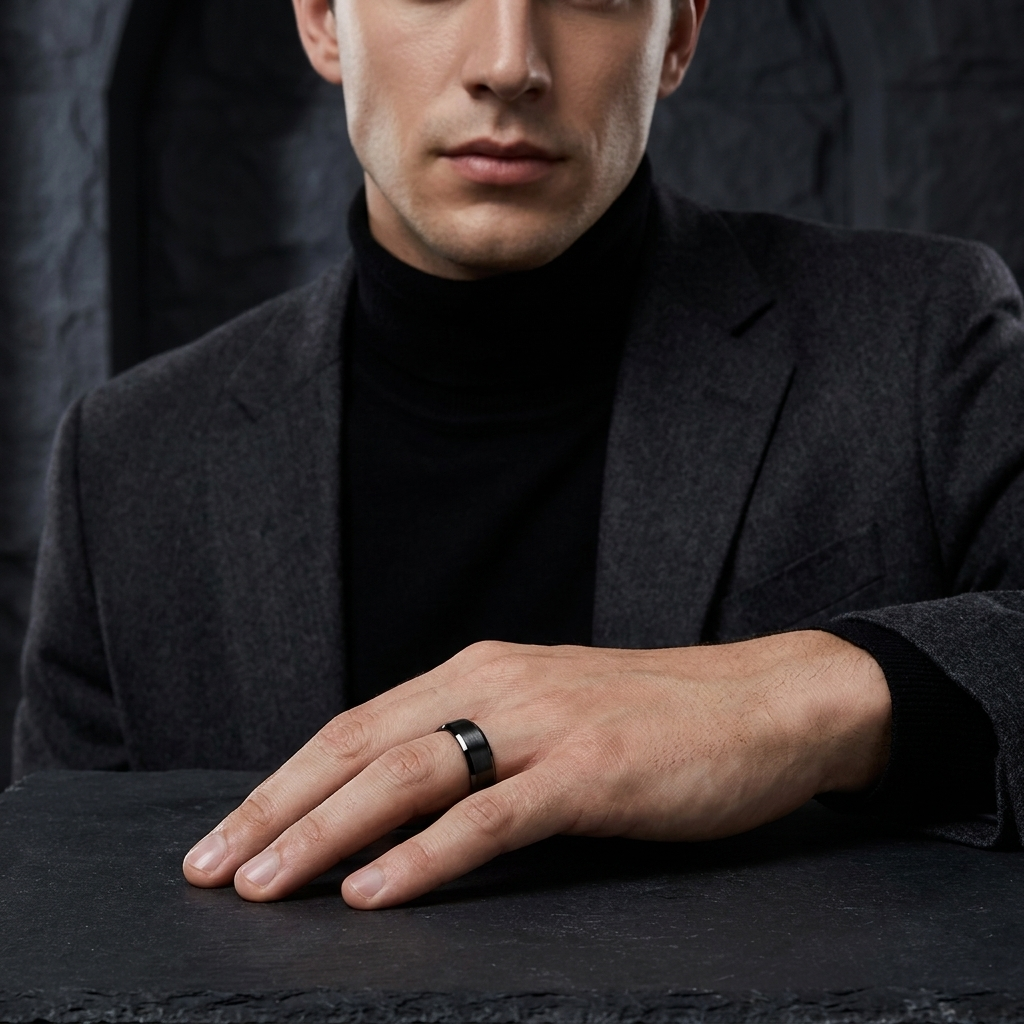 Black Tungsten Carbide Ring