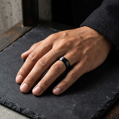 Black Tungsten Carbide Ring