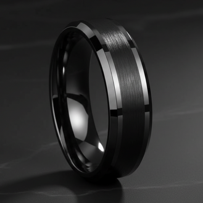 Black Tungsten Carbide Ring for Men