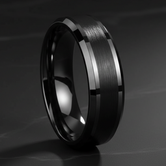 Black Tungsten Carbide Ring for Men