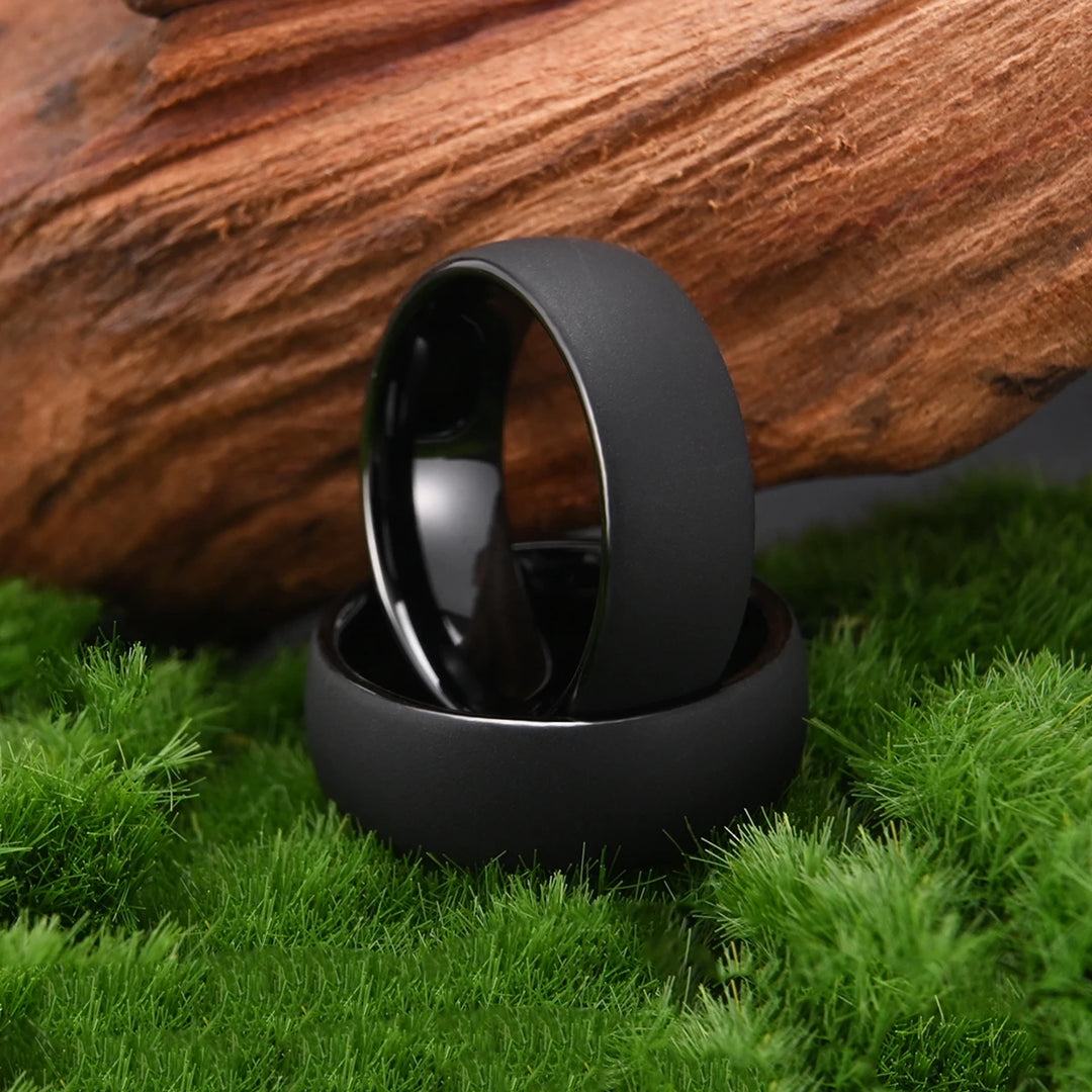 Black Tungsten Carbide Wedding Band