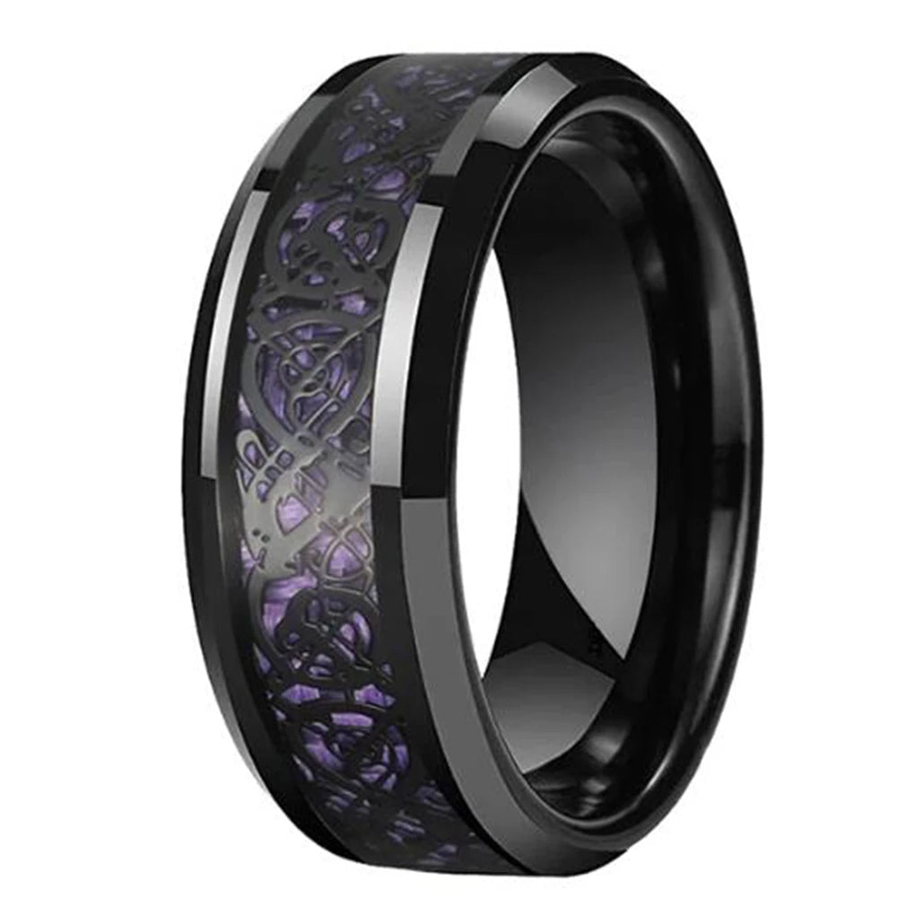 Black Tungsten Carbon Fiber Ring