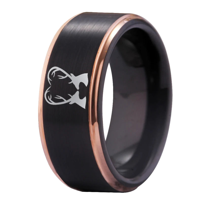 Black Tungsten Couples Ring
