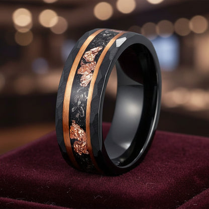 Black_Tungsten_Meteorite_Ring_with_Rose_Gold_Liner