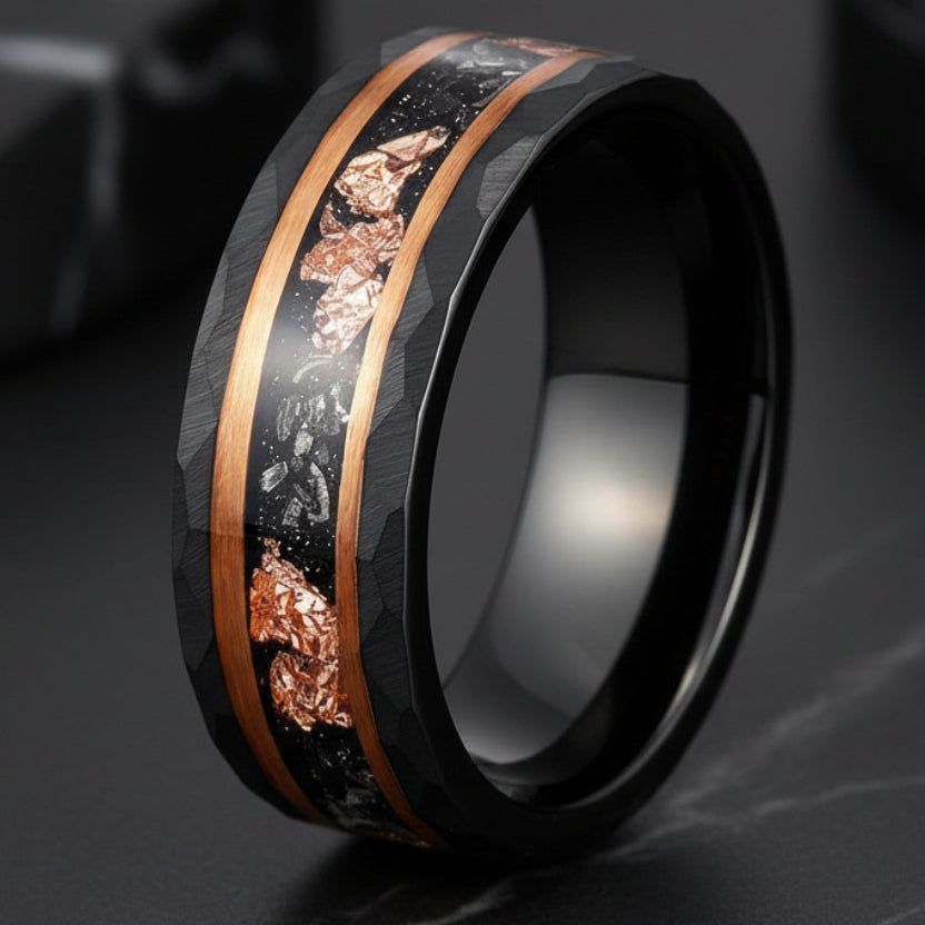 Black_Tungsten_Meteorite_Ring_with_Rose_Gold_Liner