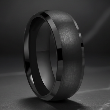 Black Tungsten Promise Ring
