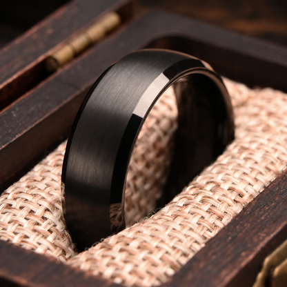 Black Tungsten Carbide Ring