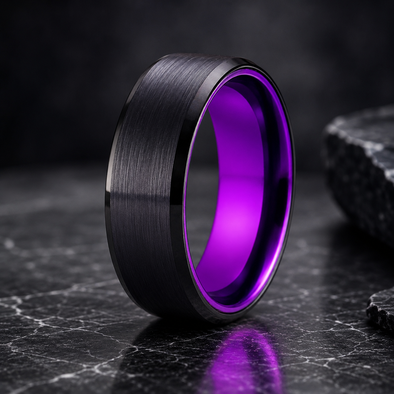 Black Tungsten with Purple Aluminum