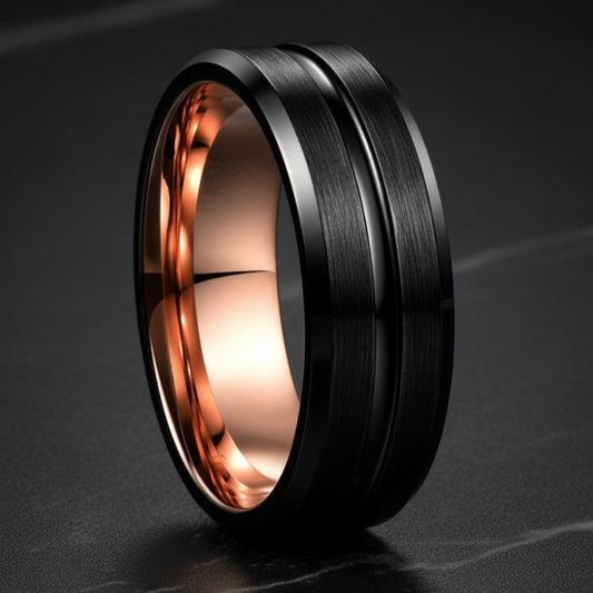 Black_and_Rose_Gold_Tungsten_Ring