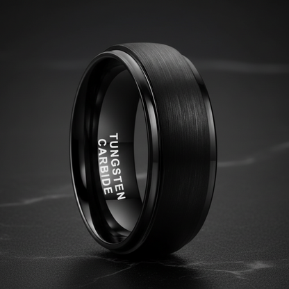 Black tungsten carbide ring