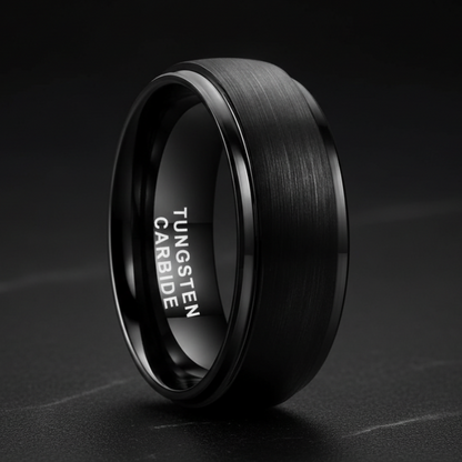 Black tungsten carbide ring