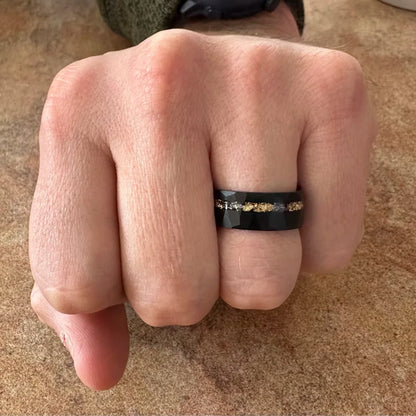 Black vintage Tungsten carbide ring