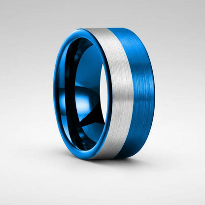 Blue 12MM Tungsten Men’s Ring