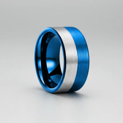 Blue 12MM Tungsten Men’s Ring