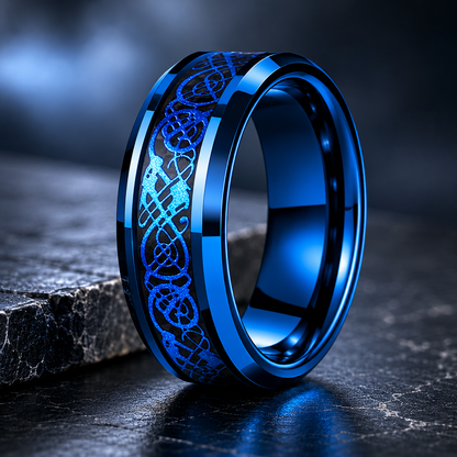 Blue Dragon Tungsten Ring