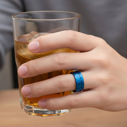 Blue_Hammered_Tungsten_Ring