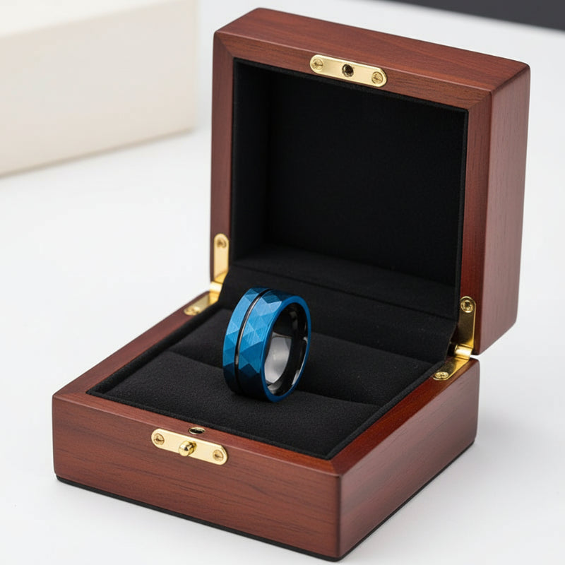 Blue_Hammered_Tungsten_Ring