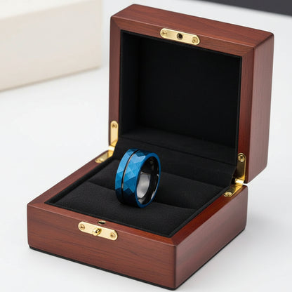 Blue_Hammered_Tungsten_Ring