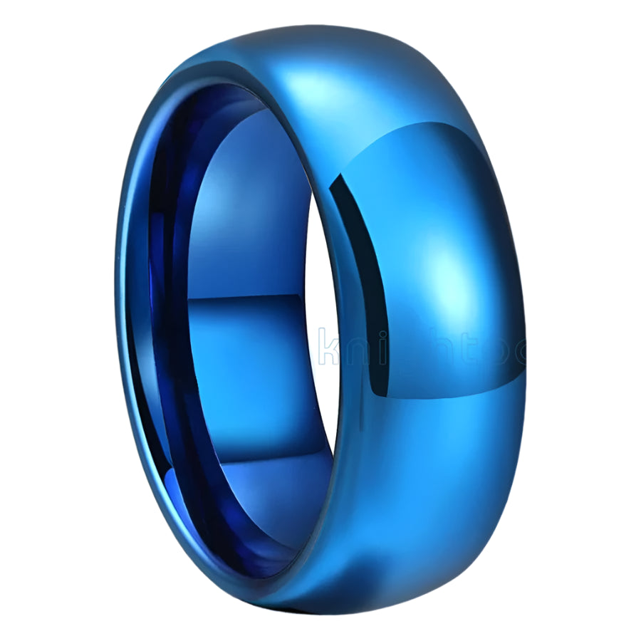 Blue Tungsten Carbide Ring